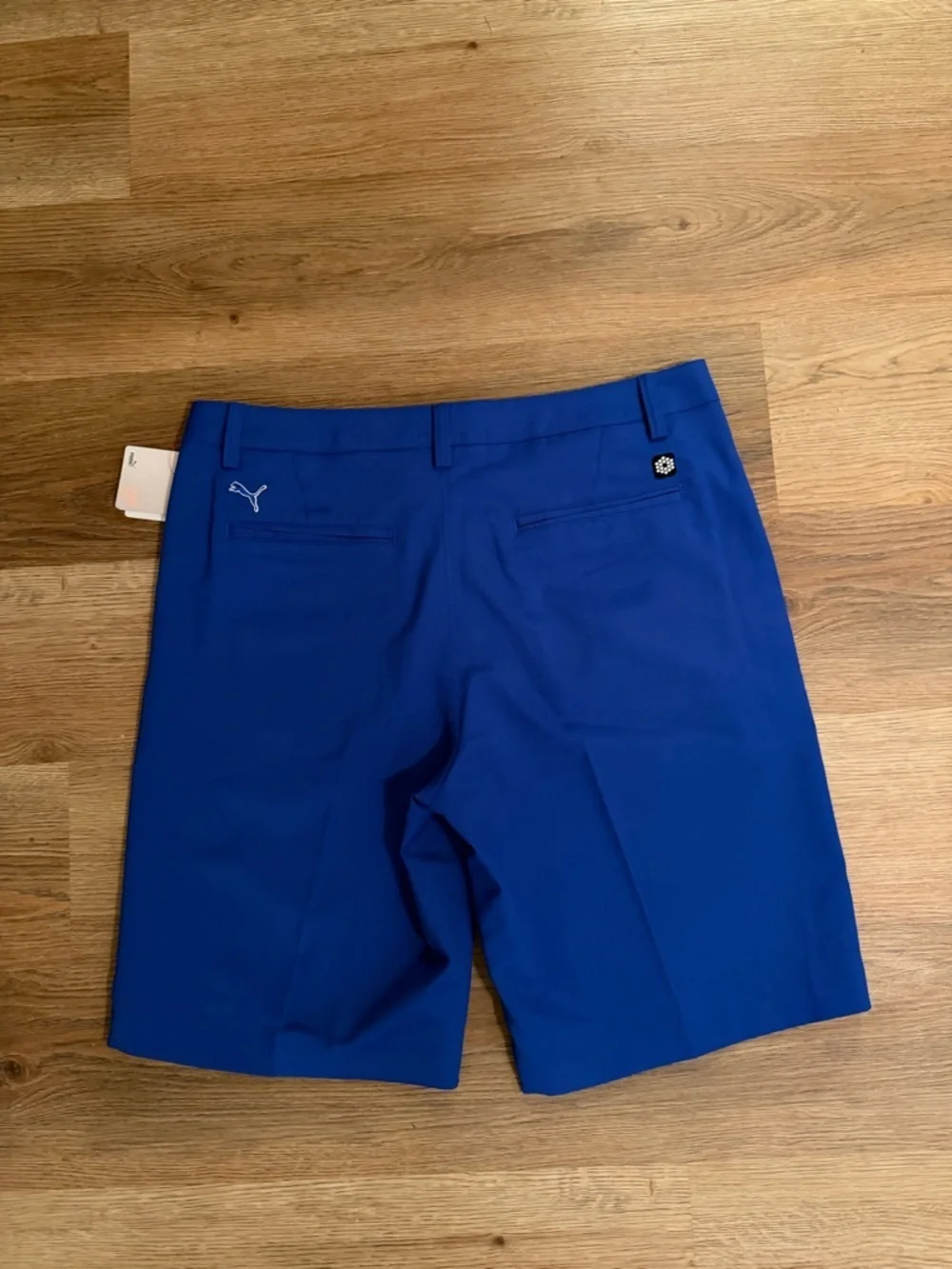 Puma Men's Royal Blue Flat-Front Performance Shorts